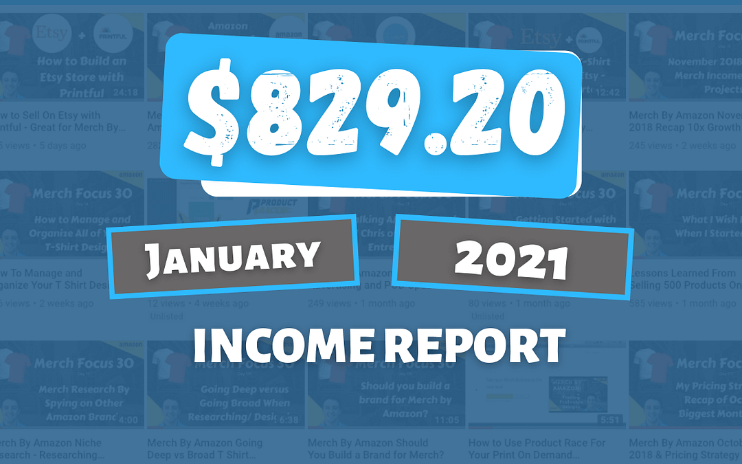 💸 Online Income Report for January 2021: How I Earned $829.20